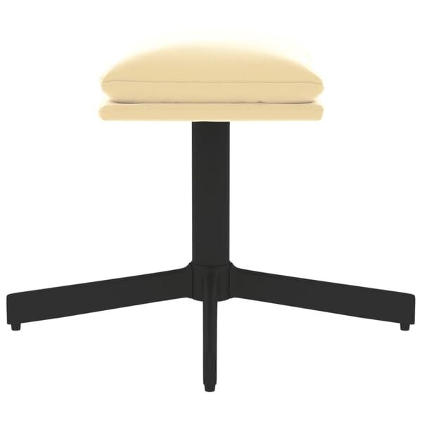 vidaXL Voetenbank 60x60x36 cm fluweel crèmewit