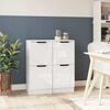 vidaXL Dressoirs 2 st 30x30x70 cm bewerkt hout hoogglans wit