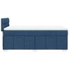 vidaXL Boxspring met matras stof blauw 90x200 cm
