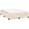 vidaXL Bedframe zonder matras stof cr&egrave;mekleurig 140x200 cm