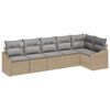 vidaXL Tuinbankenset 6 st Beige en Licht Grijs poly rattan