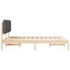 vidaXL Bedframe met Gevoerd Hoofdgedeelte Donkergrijs 160 x 200 cm