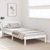 vidaXL Bedframe met hoofdeinde Wit 90 x 190 cm Massief grenenhout