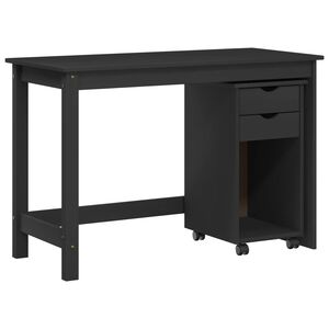 vidaXL Bureau Kas Set 2 st Grijs Massief grenenhout