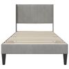 vidaXL Bedframe met hoofdeinde Lichtgrijs 80 x 200 cm Fluweel