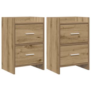 vidaXL Nachtkastjes 2 st Artisanaal eiken 40 x 30 x 60 cm Bewerkt hout