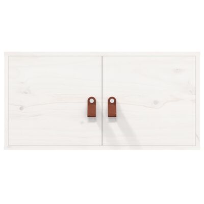 vidaXL Wandkasten 2 st 60x30x30 cm massief grenenhout wit