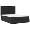 vidaXL Ottoman bed met matras en LED's 140x190cm stof zwart