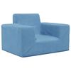 vidaXL Kinderbank zacht pluche blauw