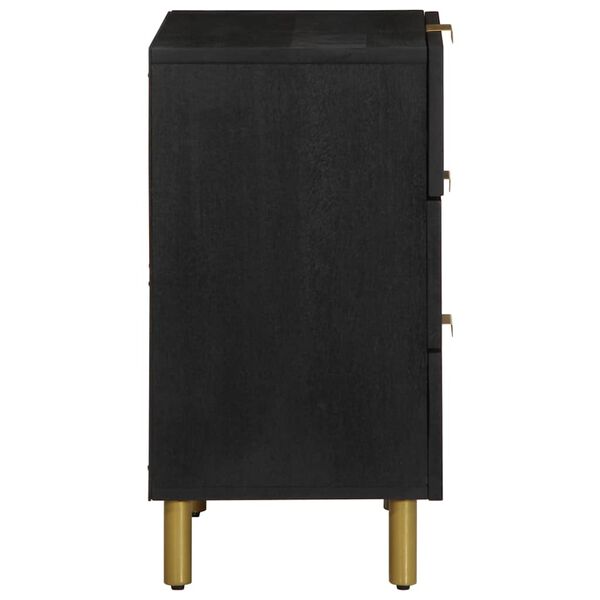 vidaXL Nachtkastje 50x33x62 cm bewerkt hout zwart