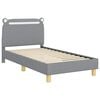 vidaXL Bedframe voor kinderen met hoofdbord Lichtgrijs 80 x 160 cm