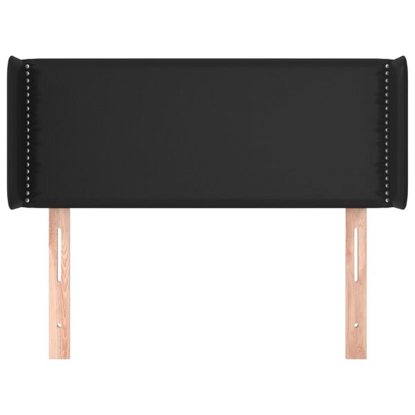 vidaXL Hoofdbord met randen 93x16x78/88 cm kunstleer zwart