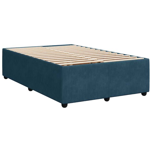 vidaXL Bedframe fluweel blauw 120x200 cm