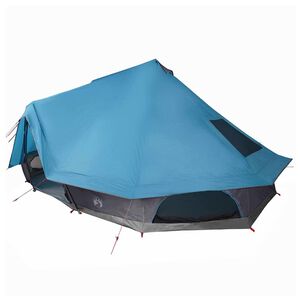 vidaXL Tipi Tent 10-persoons Blauw taft