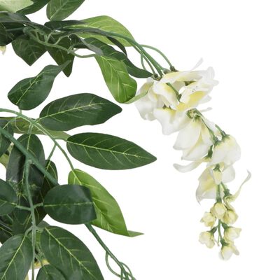 vidaXL Kunstboom wisteria 560 bladeren 80 cm groen en wit