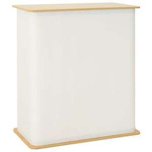 vidaXL Beursbalie Lichtbruin en wit 80 x 40 x 93 cm Bewerkt hout en PP