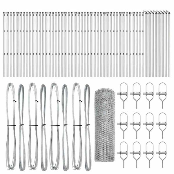vidaXL Afrasteringspaal Zilver 100 x 0,8 m (13 mm gaas) Staal
