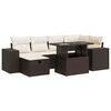 vidaXL 8-delige Loungeset met kussens poly rattan bruin
