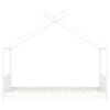 vidaXL Kinderbedframe massief grenenhout wit 70x140 cm