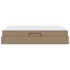 vidaXL Opbergbed met matras Cappuccino 140 x 190 cm Nep Leer
