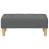 vidaXL Slaapbank 2-zits met voetenbank stof donkergrijs