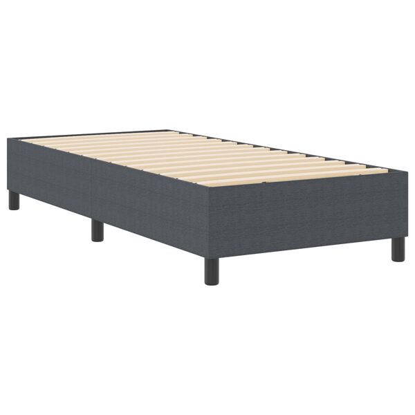vidaXL Platform bedframe Donkergrijs 100 x 200 cm Stof