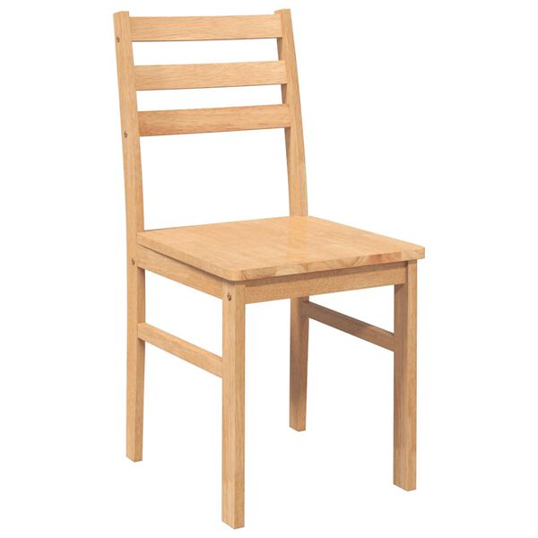 vidaXL Eetkamerstoelen 2 st massief hout rubber