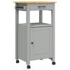 vidaXL Keukentrolley MONZA 48x40x88,5 cm massief grenenhout
