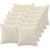 vidaXL Kussen 12 st HEERLEN Cr&egrave;mekleurig 40 x 40 cm Microfiber Fleece