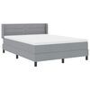 vidaXL Boxspringbed met matras Lichtgrijs 200 x 140 cm Polyester