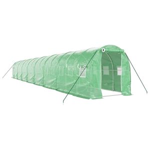 vidaXL Tuinkas met stalen frame 32 m&sup2; 16x2x2 m groen