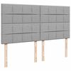 vidaXL Boxspring met matras stof lichtgrijs 180x200 cm