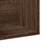 vidaXL Wandkast 75x18x16,5 cm bewerkt hout bruin eikenkleur