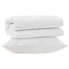 vidaXL Dekbed Set met kussen 2 st Wit Microfibre