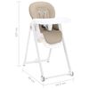 vidaXL Kinderstoel aluminium beige