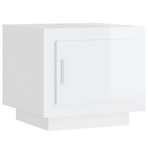 vidaXL Salontafel 51x50x45 cm bewerkt hout hoogglans wit