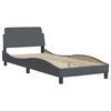 vidaXL Bedframe "Dover" 90x200 cm fluweel donkergrijs