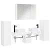 vidaXL Badkamermeubelset 6 pcs Wit Bewerkt hout en glas