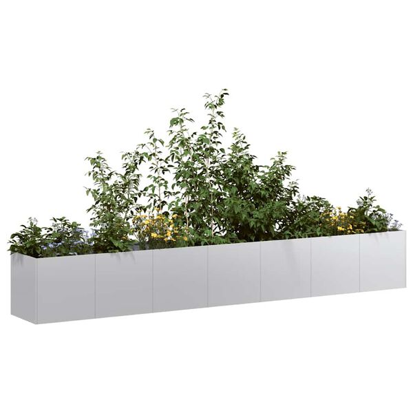 vidaXL Plantenbak 280x40x40 cm gegalvaniseerd staal