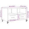 vidaXL Tv-meubel 68x39x43,5 cm staal zwart