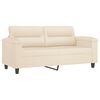 vidaXL 3-delige Loungeset met kussens microvezelstof beige