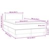 vidaXL Boxspring met matras en LED fluweel lichtgrijs 120x190 cm