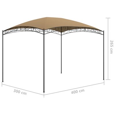vidaXL Prieel 180 g/m² 3x4x2,65 m taupe