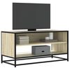 vidaXL Tv-meubel 91x40x46 cm bewerkt hout metaal sonoma eikenkleurig