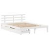 vidaXL Bedframe met lades massief grenenhout wit 135x190 cm
