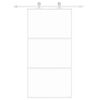 vidaXL Schuifdeur 102,5x205 cm gehard glas en aluminium wit