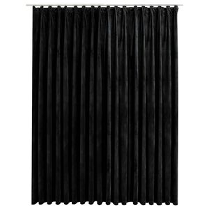 vidaXL Gordijn verduisterend met haken 290x245 cm fluweel zwart