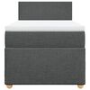 vidaXL Boxspring met matras stof donkergrijs Single