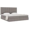 vidaXL Opslag bed met matras met matras Taupe 200 x 200 cm Polyester