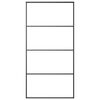 vidaXL Schuifdeur met beslag 102,5x205 cm ESG-glas en aluminium